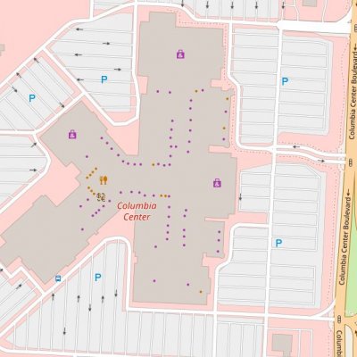Columbia Center plan - map of store locations