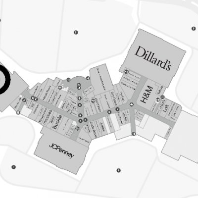 Columbia Mall plan - map of store locations