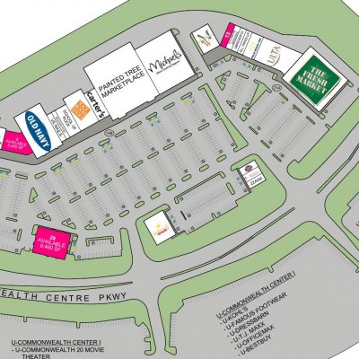 Commonwealth Center plan - map of store locations