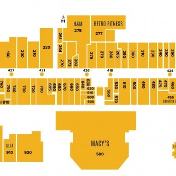 Concord Mall plan - map of store locations