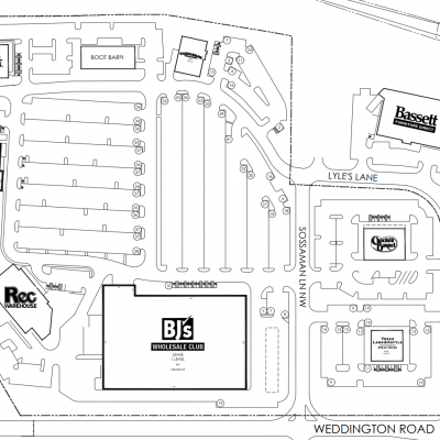 Concord Marketplace plan - map of store locations