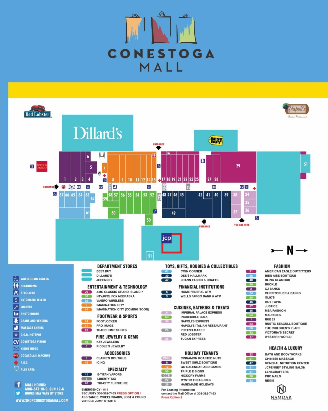 Conestoga Mall Map