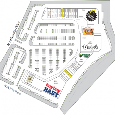 Coral Palm Plaza plan - map of store locations