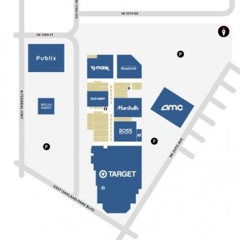 Coral Ridge Mall Fort Lauderdale plan - map of store locations