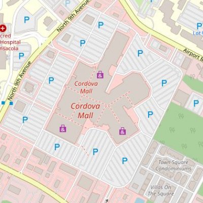 Cordova Mall plan - map of store locations