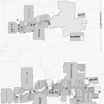 Coronado Center plan - map of store locations