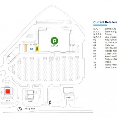 Cosby Station plan - map of store locations