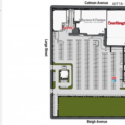 Cottman and Castor Shopping Center plan - map of store locations