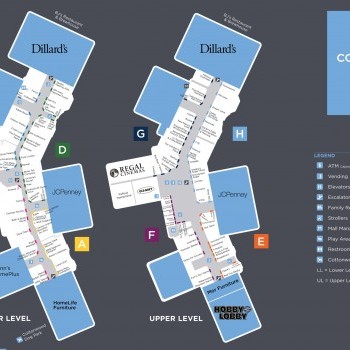 Cottonwood Mall plan - map of store locations