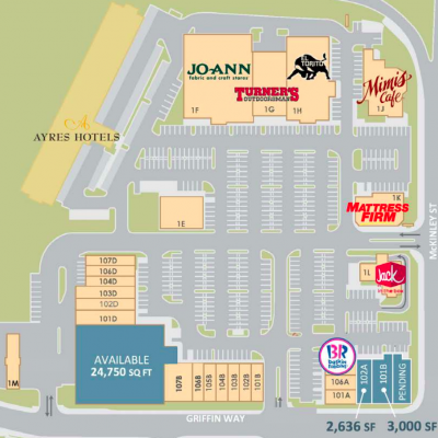 Countryside Center plan - map of store locations