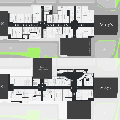 Crabtree Valley Mall plan - map of store locations