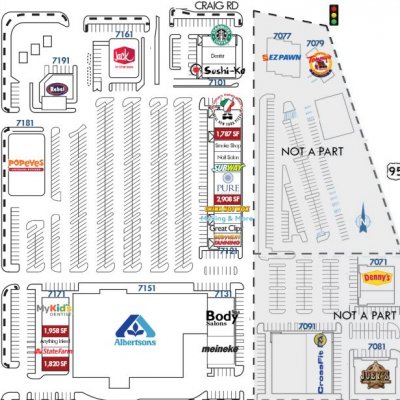 Craig Marketplace plan - map of store locations