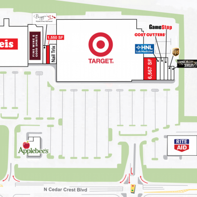 Crest Plaza Shopping Center plan - map of store locations