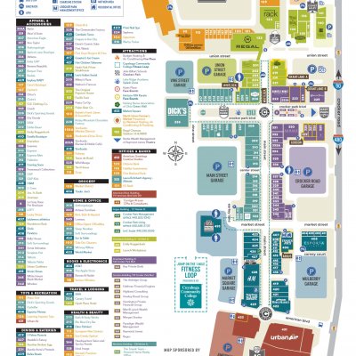 Crocker Park plan - map of store locations