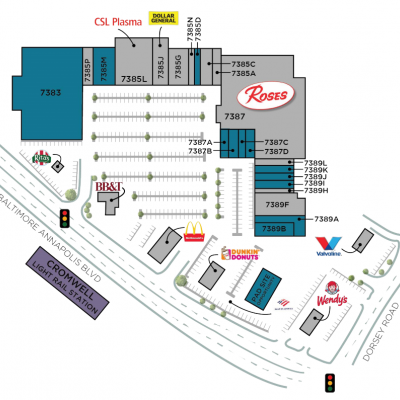 Cromwell Field plan - map of store locations