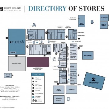 Cross County Shopping Center plan - map of store locations