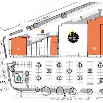 Crossroads Shopping Center plan - map of store locations