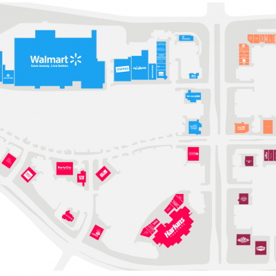 Crossroads Towne Center plan - map of store locations