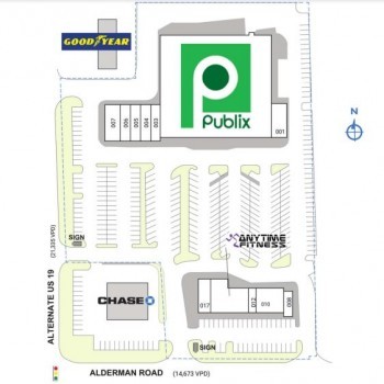 Crystal Beach Plaza plan - map of store locations