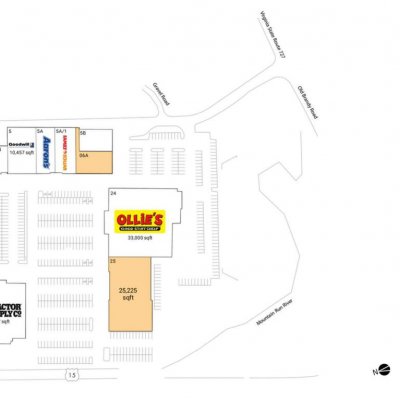 Culpeper Town Square plan - map of store locations