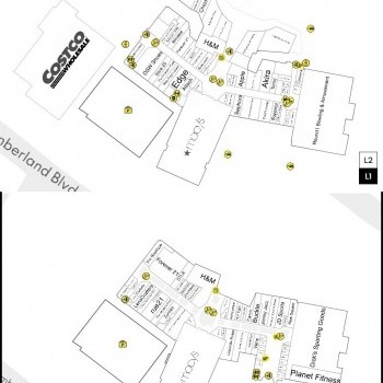 Cumberland Mall plan - map of store locations