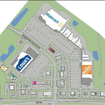 Cumming Marketplace plan - map of store locations