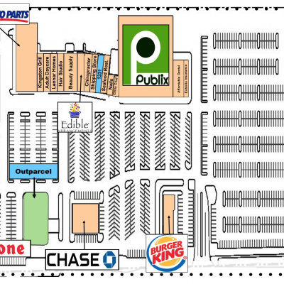 Cypress Lakes Town Center plan - map of store locations