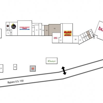 Danville Manor Shopping Center plan - map of store locations
