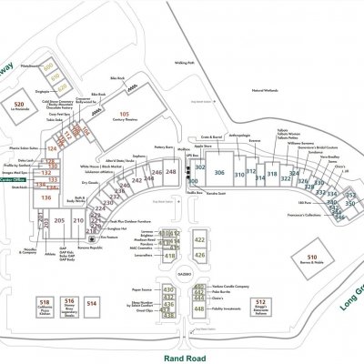 Deer Park Town Center plan - map of store locations