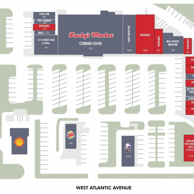 Delray commons plan - map of store locations