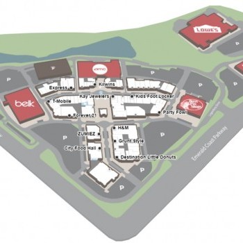 Destin Commons plan - map of store locations