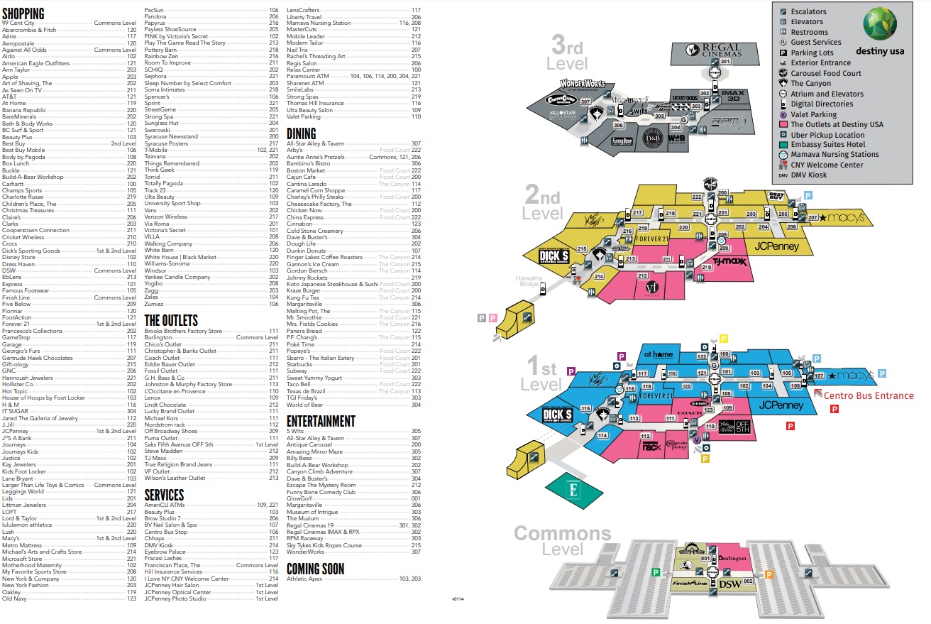 Destiny USA (251 stores) outlet shopping in Syracuse