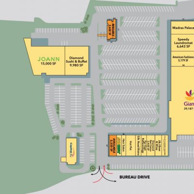 Diamond Square plan - map of store locations