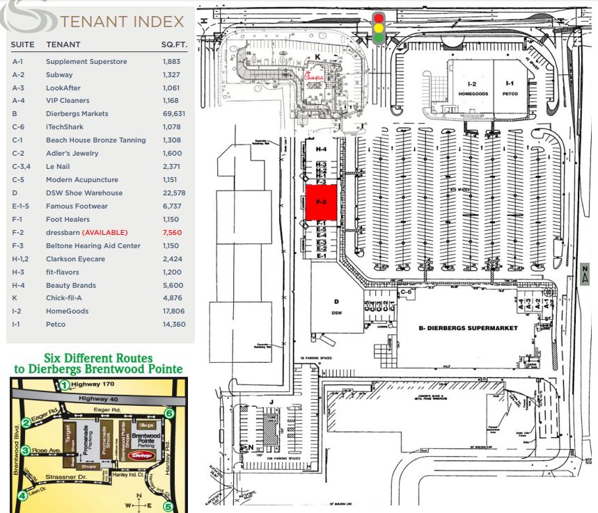 Dierbergs Brentwood Pointe (21 stores) - shopping in St. Louis, Missouri MO 63144 - MallsCenters