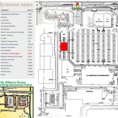 Dierbergs Brentwood Pointe plan - map of store locations