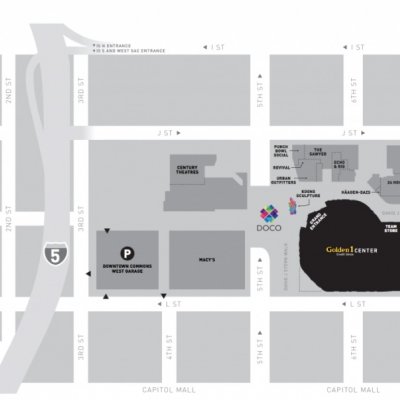 DOCO Downtown Commons plan - map of store locations