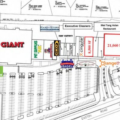 Doylestown Pointe Plaza plan - map of store locations