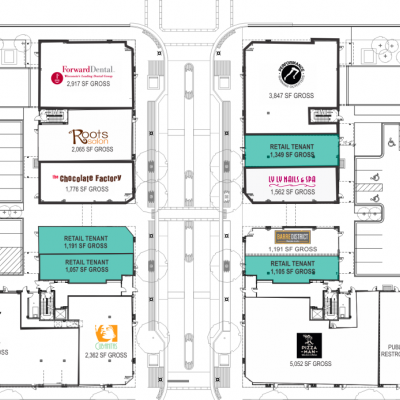 Drexel Town Square plan - map of store locations