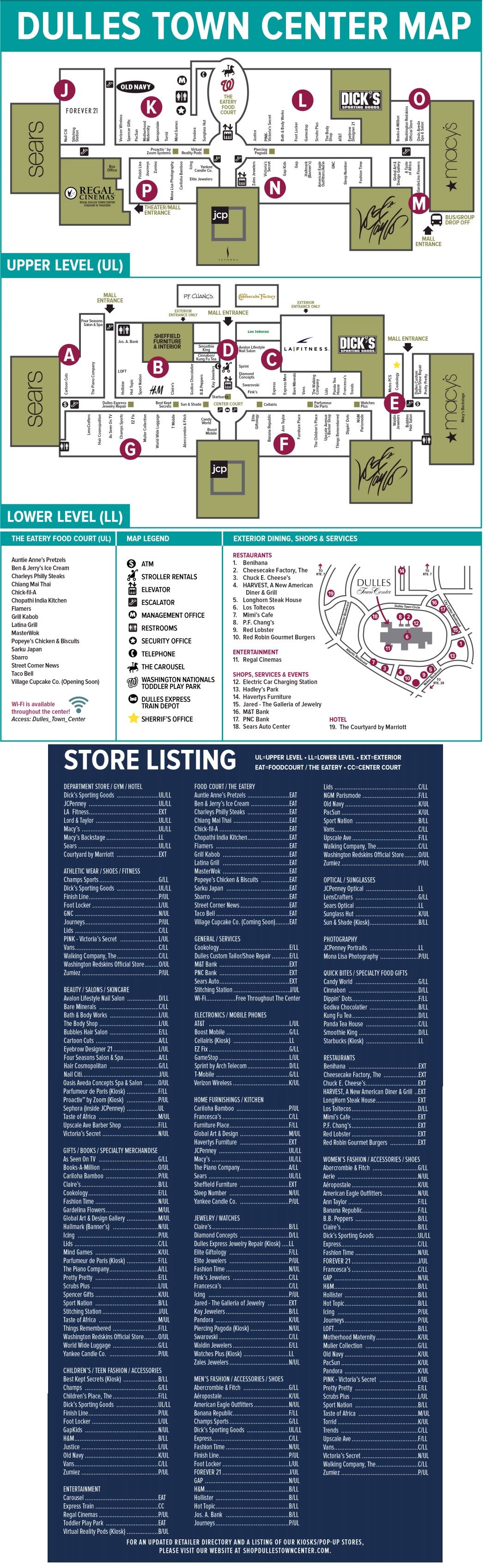Dulles Town Center (135 stores) shopping in Dulles