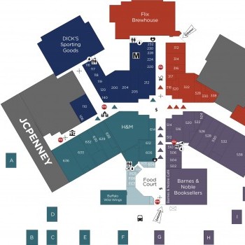 East Towne Mall plan - map of store locations