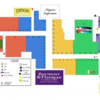 Eastern Hills Mall plan - map of store locations