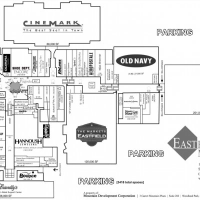 Eastfield Mall plan - map of store locations