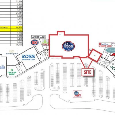 Eastgate Crossing plan - map of store locations