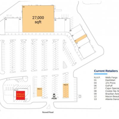 Eastlake Plaza plan - map of store locations