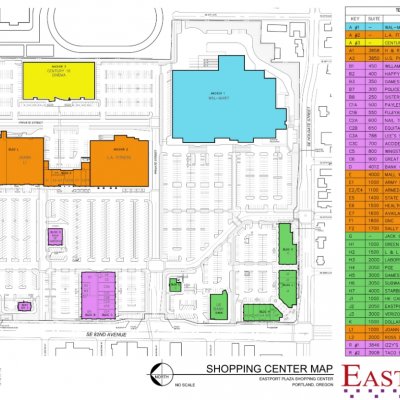Eastport Plaza plan - map of store locations