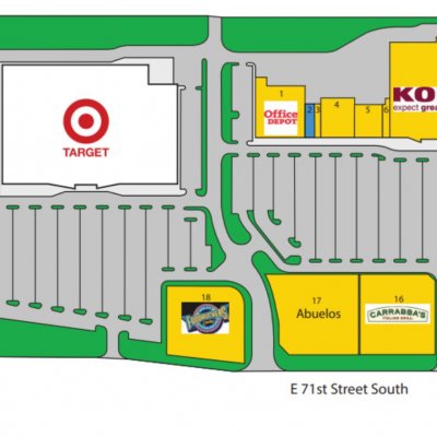 Eastside Market plan - map of store locations