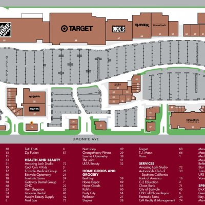 Eastvale Gateway plan - map of store locations