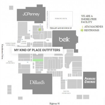 Edgewater Mall plan - map of store locations