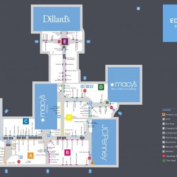 Edison Mall plan - map of store locations