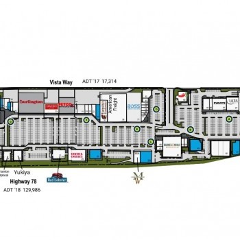 El Camino North plan - map of store locations